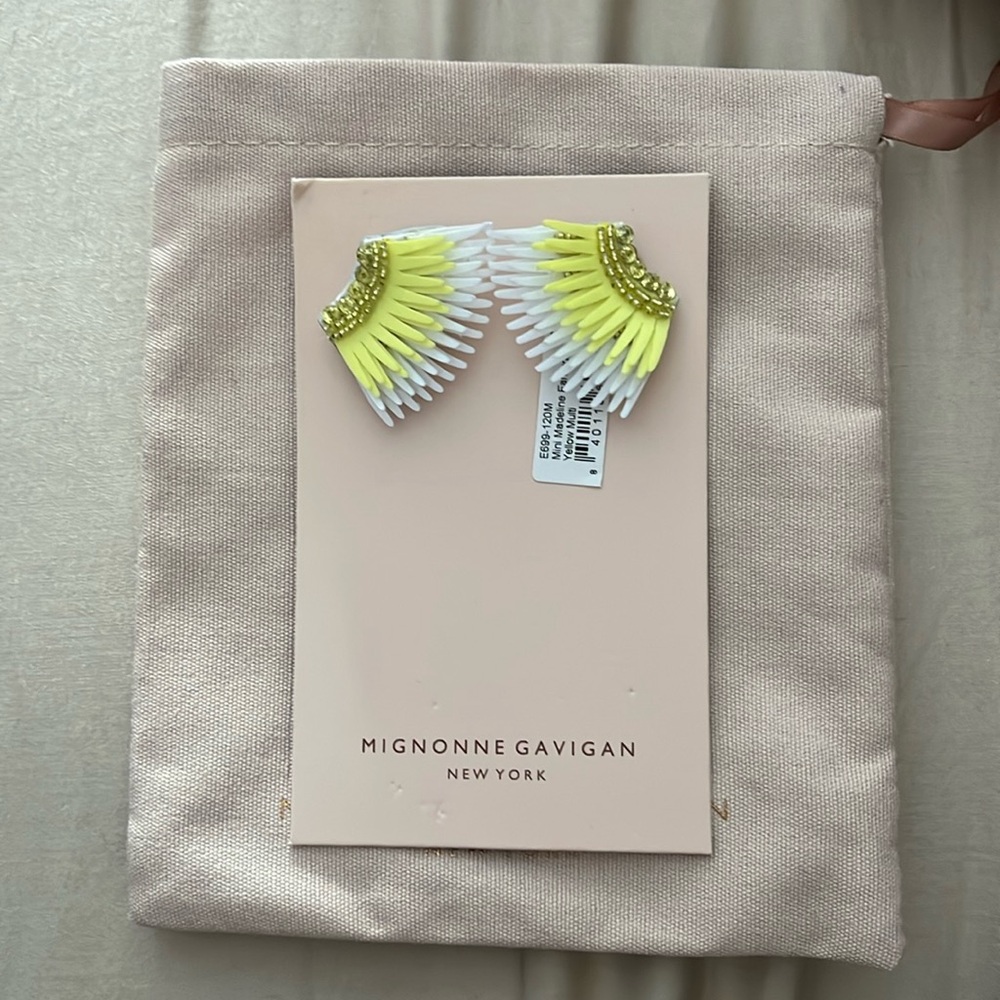 Mignonne Gavigan Mini Madeline Earrings Yellow/White